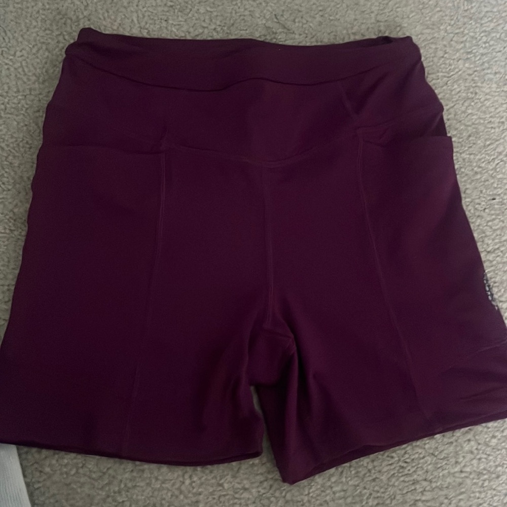 free people biker shorts!! worn once, purple, size xs, HAS POCKETS